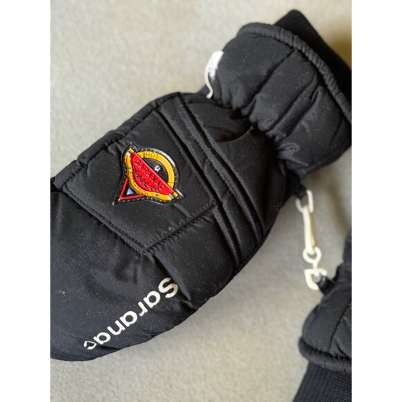 womens vintage Saranac ski winter mittens size‎ L large snow black - Picture 2 of 5